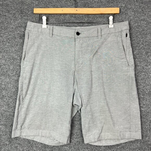 Lululemon Commission Shorts Mens Size 36‎ Gray Stretch Chino - Picture 1 of 7
